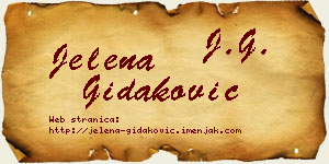Jelena Gidaković vizit kartica
